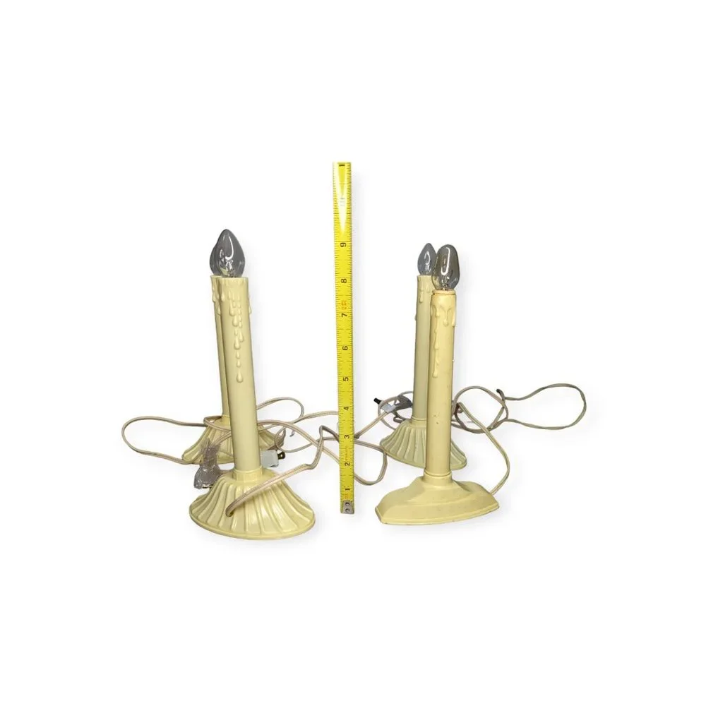 4 Vintage Holiday Electric Window Candle Lights